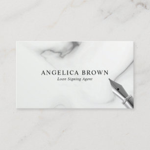 Marble Notary Loan Signing Agent Business Card