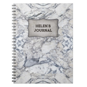 "Marble" Notebook with your Name