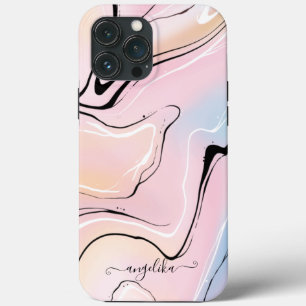 Marble Ombre Custom Name  iPhone 13 Pro Max Case