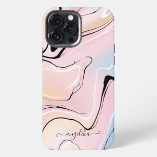 Marble Ombre Custom Name iPhone 13 Pro Max Case