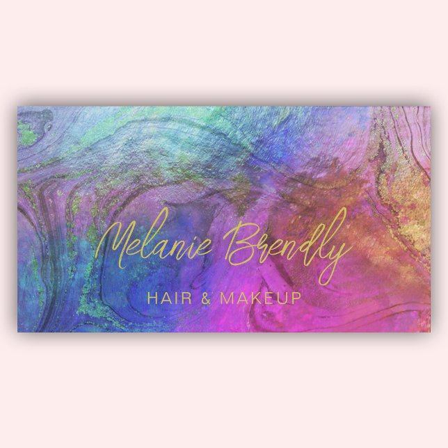 Marble Opal Holographic Pattern Business Card (Creator Uploaded)