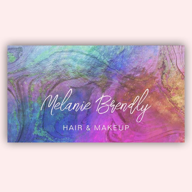 Marble Opal Holographic Pattern Business Card (Creator Uploaded)