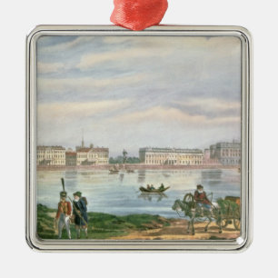 Marble Palace and Neva Embankment St. Metal Tree Decoration