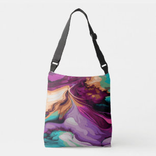 Marble panoramic design crossbody bag