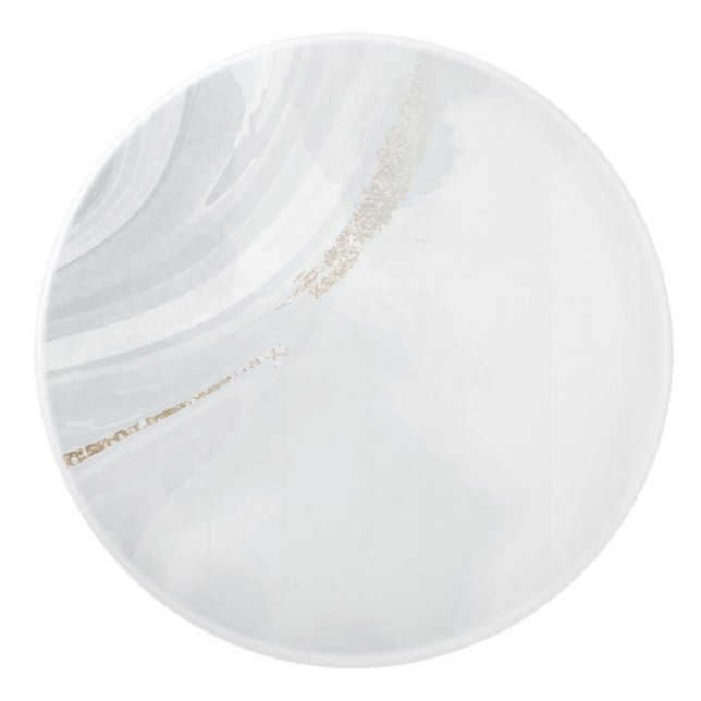 Marble Pastel Stone Texture Glitter Watercolor Ceramic Knob (Front)