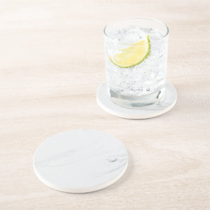 Marble Pastel Stone Texture Glitter Watercolor Coaster