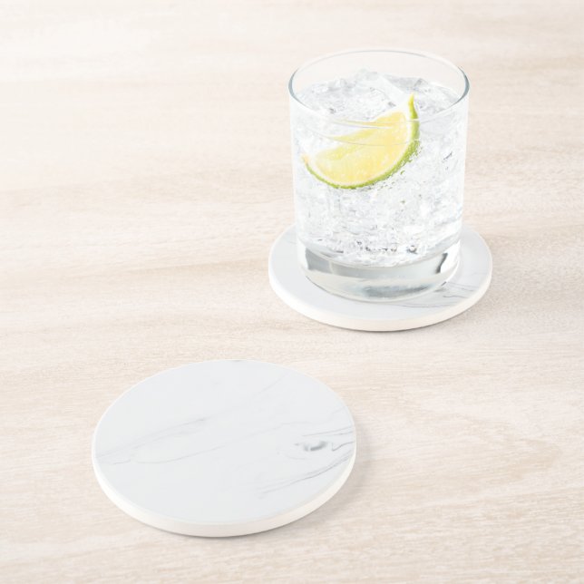 Marble Pastel Stone Texture Glitter Watercolor Coaster (Side)