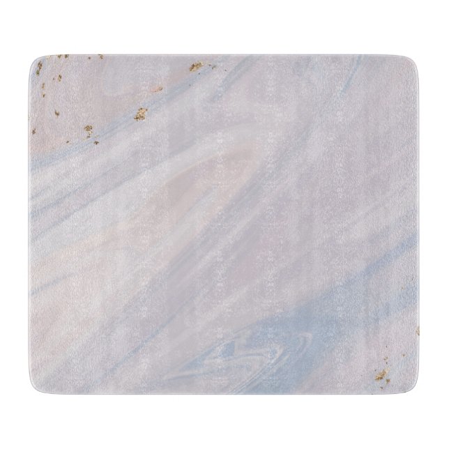 Marble Pastel Stone Texture Glitter Watercolor Cutting Board (Front)