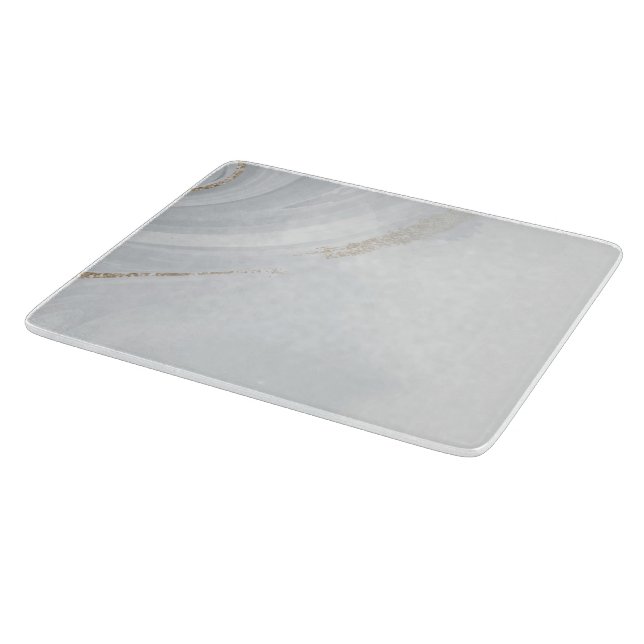 Marble Pastel Stone Texture Glitter Watercolor Cutting Board (Corner)