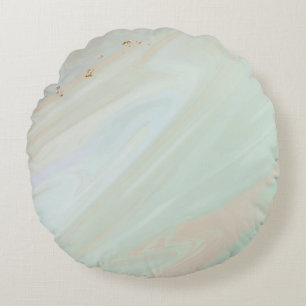 Marble Pastel Stone Texture Glitter Watercolor Round Cushion