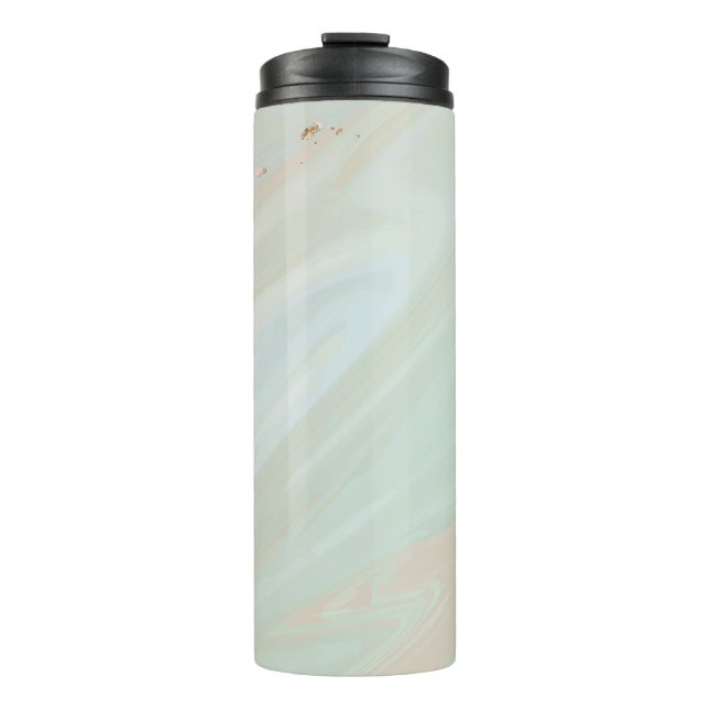 Marble Pastel Stone Texture Glitter Watercolor Thermal Tumbler (Front)