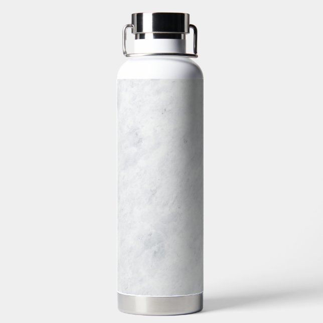 Marble Pastel Stone Texture Glitter Watercolor Water Bottle (Back)