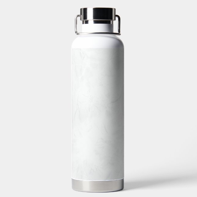 Marble Pastel Stone Texture Glitter Watercolor Water Bottle (Back)
