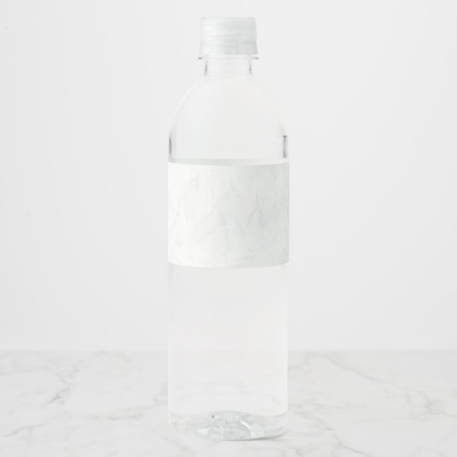 Marble Pastel Stone Texture Glitter Watercolor Water Bottle Label (Front)