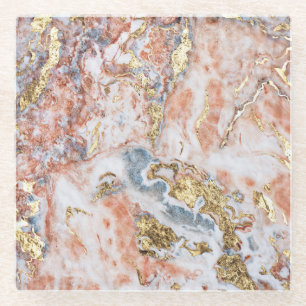 Marble Pattern Glass Coaster