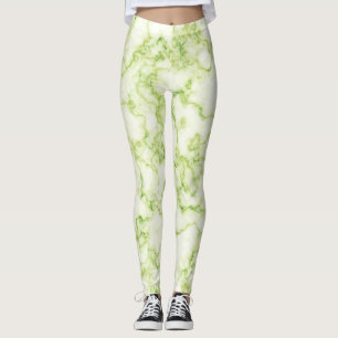 Marble Pattern Green Leggings