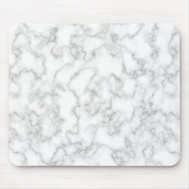 Marble Pattern Grey White Marbled Stone Background Mouse Mat (Front)