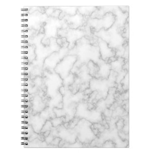 Marble Pattern Grey White Marbled Stone Background Notebook