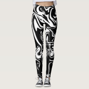 Marble pattern leggings