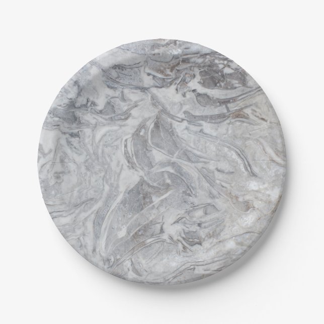 Marble pattern paper plate (Front)