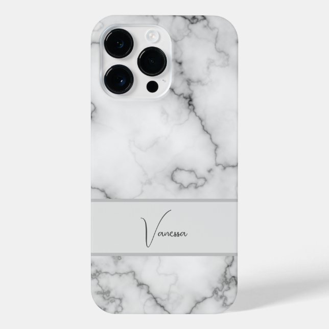 Marble Pattern Personalisation iPhone Case (Back)