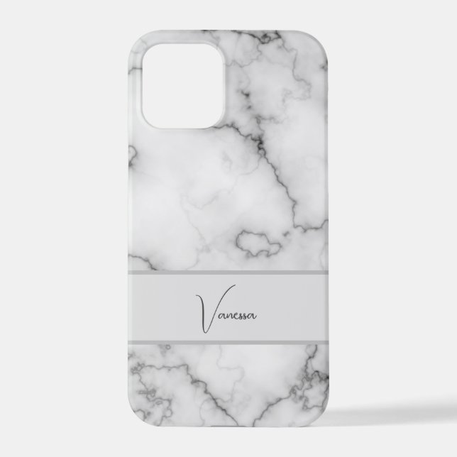 Marble Pattern Personalisation iPhone Case (Back)