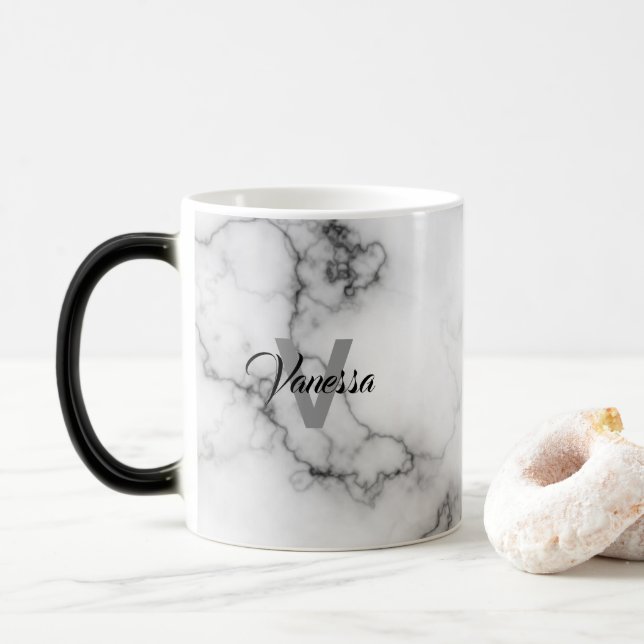 Marble Pattern Personalisation Magic Mug (With Donut)