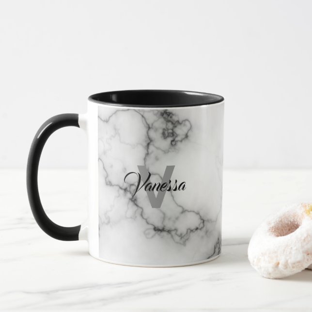 Marble Pattern Personalisation Mug (With Donut)