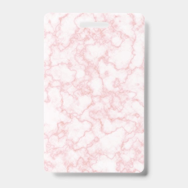 Marble Pattern Pink ID Badge (Front)