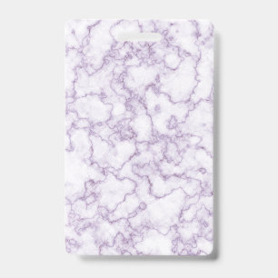 Marble Pattern Purple ID Badge
