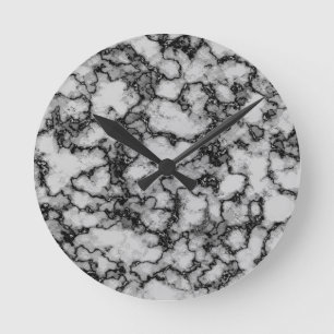 Marble Pattern Round Clock