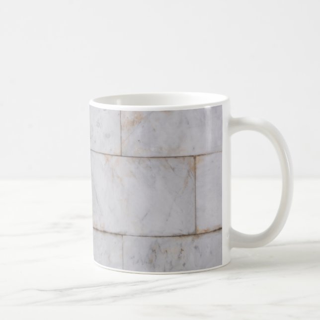 Marble Pattern White And Brown Ceramic Grey Stone  Coffee Mug (Right)