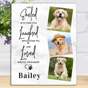 Marble Pet Dog Memorial Customised Photo Collage Plaque