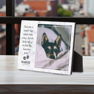 Marble Pet Loss Pet Memorial Photo Plaque