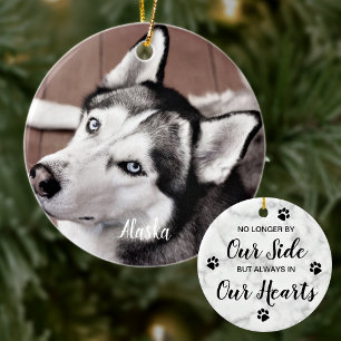 Marble Pet Loss Quote Dog Photo Pet Memorial Ceramic Tree Decoration