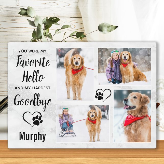 Marble Pet Memorial Keepsake Photo Collage Plaque (Creator Uploaded)