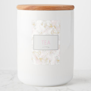 Marble Pink Gold Label Organised Kitchen