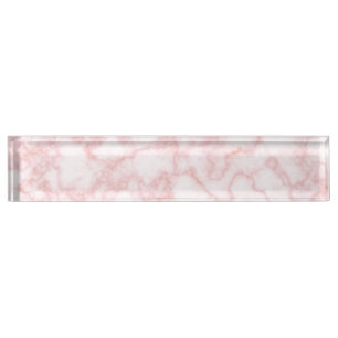 marble pink nameplate