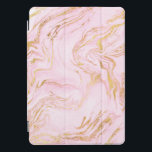 Marble Pink Rose Stone Gold Abstract Lux iPad Pro Cover<br><div class="desc">florenceK design
minimal and elegance</div>