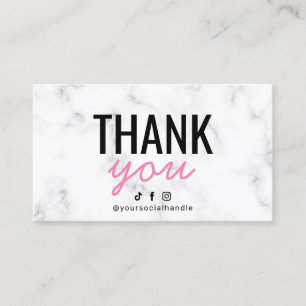 Marble Pink Thank you Card 