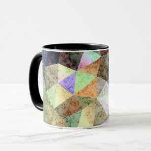 Marble polygonal pattern mug