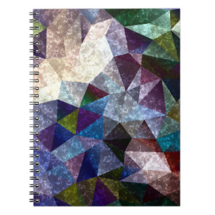 Marble polygonal pattern notebook