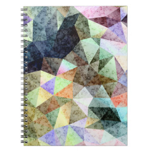 Marble polygonal pattern notebook