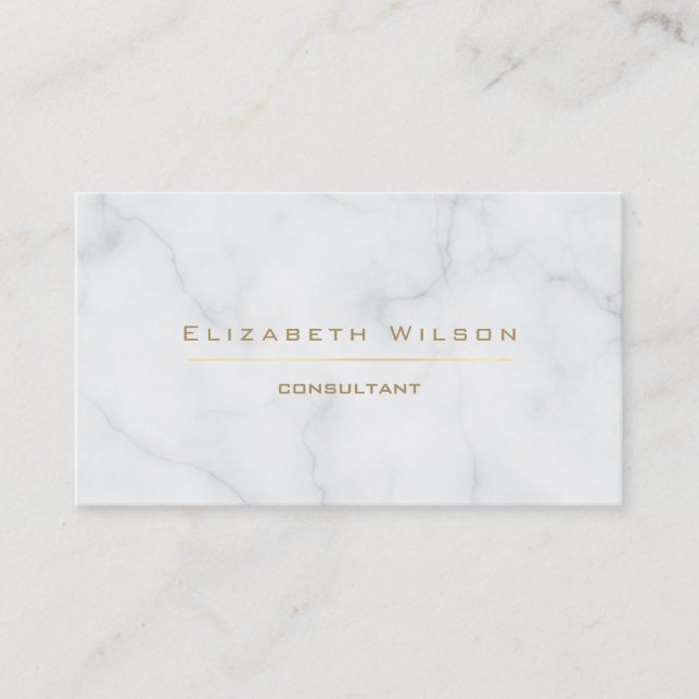 marble professional elegant plain business card (Front)