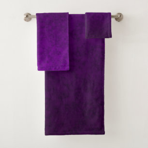 Marble purple pattern bath towel set