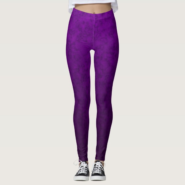 Marble purple pattern leggings (Front)