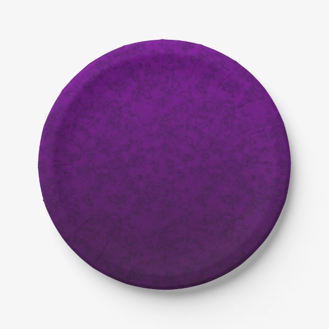 Marble purple pattern paper plate (Front)