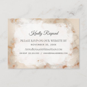 *~* Marble QR code Website AR2 Wedding RSVP Enclosure Card
