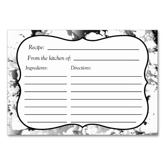 Marble Recipe Card (Front)