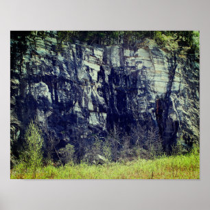 Marble Rock Cliff At Natural Bridge 3 Nature Poster